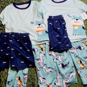 NWT TWINS 4t 4 dog pajamas carters preppy summer